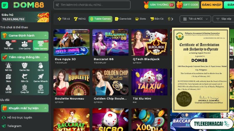 DOM88 hoạt động uy tín với giấy phép đầy đủ DOM88 hoạt động uy tín với giấy phép đầy đủ