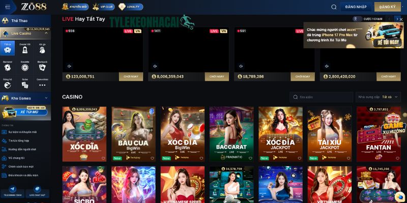 Khám phá kho game cá cược không giới hạn của nhà cái ZO88 Khám phá kho game cá cược không giới hạn của nhà cái ZO88