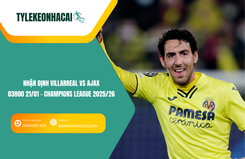 Đội hình dự kiến trước trận Villarreal vs Ajax